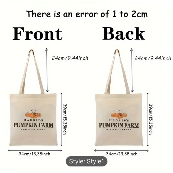 Harry Potter Hagrid’s Pumpkin Farm Canvas Tote - Picture 2 of 5